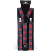 Blue Banana Tartan Braces (Red)