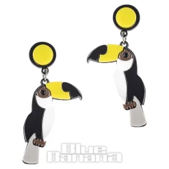 Blue Banana Toucan Earrings (Multicoloured)