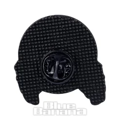 Blue Banana Vinyl Record Pin Badge (Black)