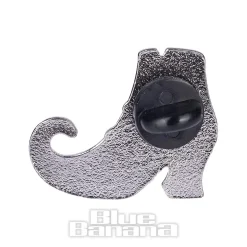 Blue Banana Witches Boot Pin Badge (Black)
