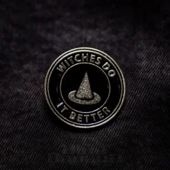 Blue Banana 'Witches Do It Better' Pin Badge (Black)
