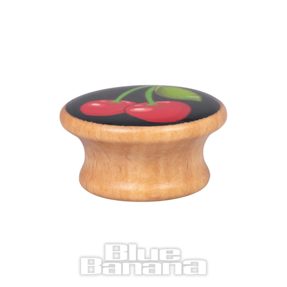 Blue Banana Wood Cherries Ear Plug 8-18mm (Black)