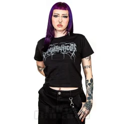 Bring Me The Horizon Official Metal Logo Genxsis Crop T Shirt (Black)