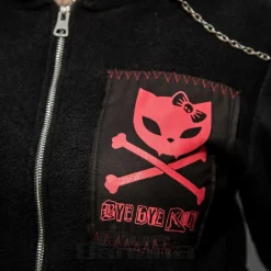 Bye Bye Kitty Trinity Zip Hoodie (Black)