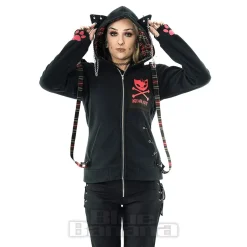 Bye Bye Kitty Trinity Zip Hoodie (Black)