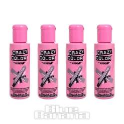 Crazy Color Semi-Permanent Hair Dye 4 Pack 100ml (Graphite)