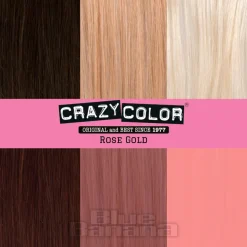 Crazy Color Semi-Permanent Hair Dye 4 Pack 100ml (Rose Gold)