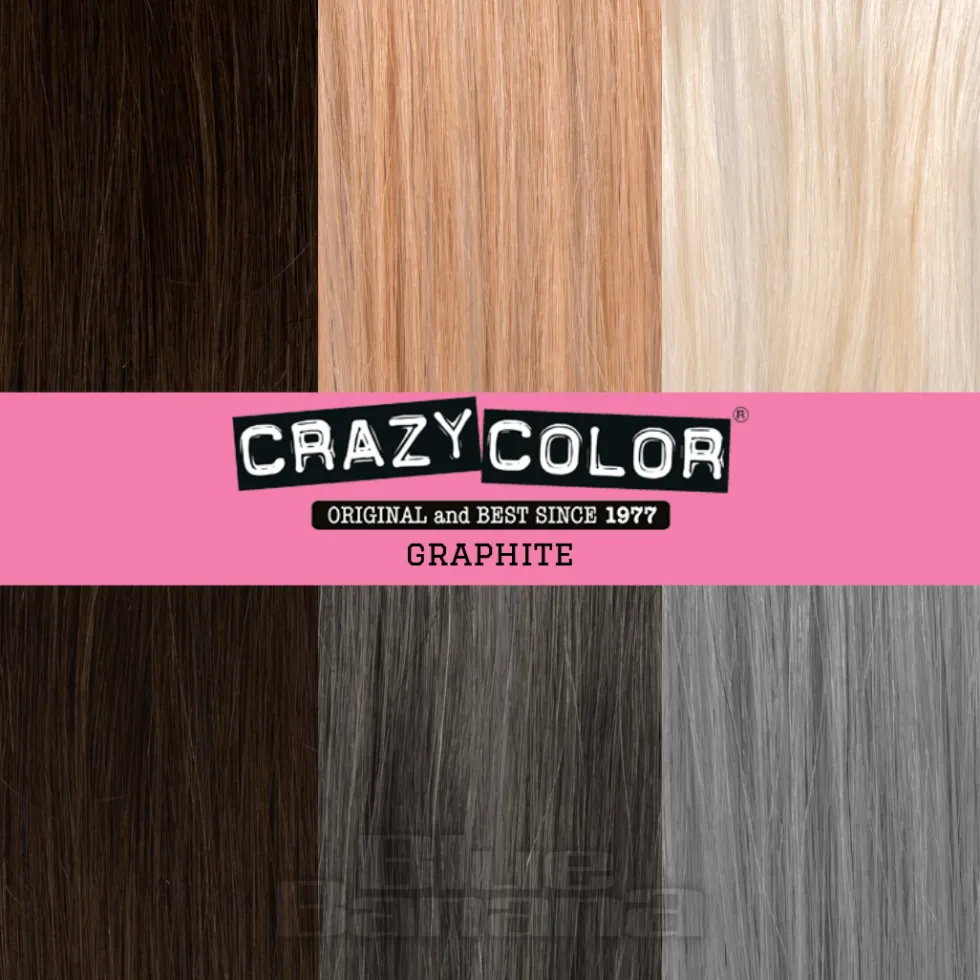 Crazy Color Semi-Permanent Hair Dye 100ml (Graphite)
