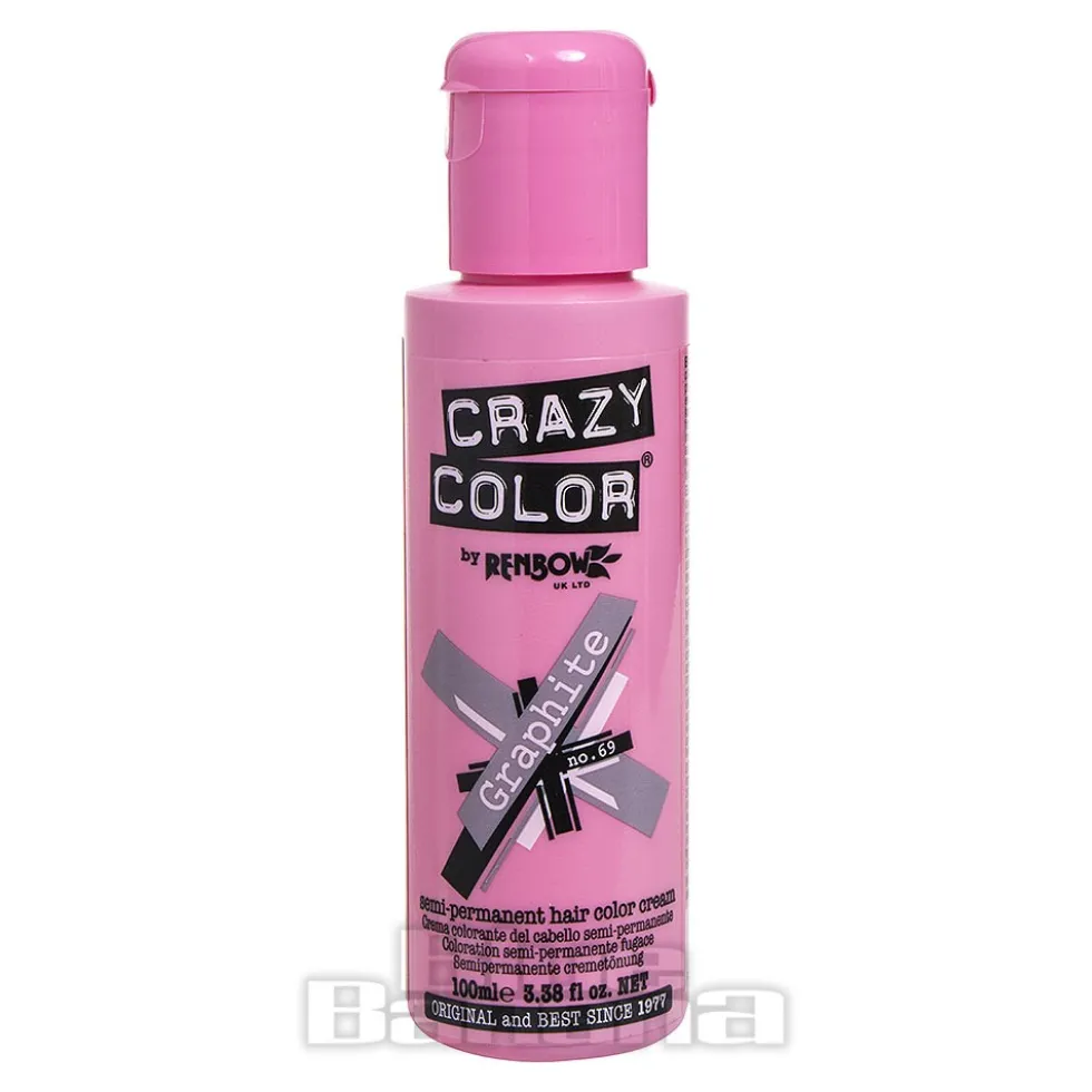Crazy Color Semi-Permanent Hair Dye 100ml (Graphite)
