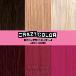 Crazy Color Semi-Permanent Hair Dye 4 Pack 100ml (Aubergine)