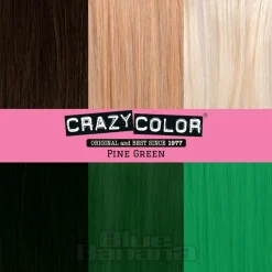 Crazy Color Semi-Permanent Hair Dye 4 Pack 100ml (Pine Green)