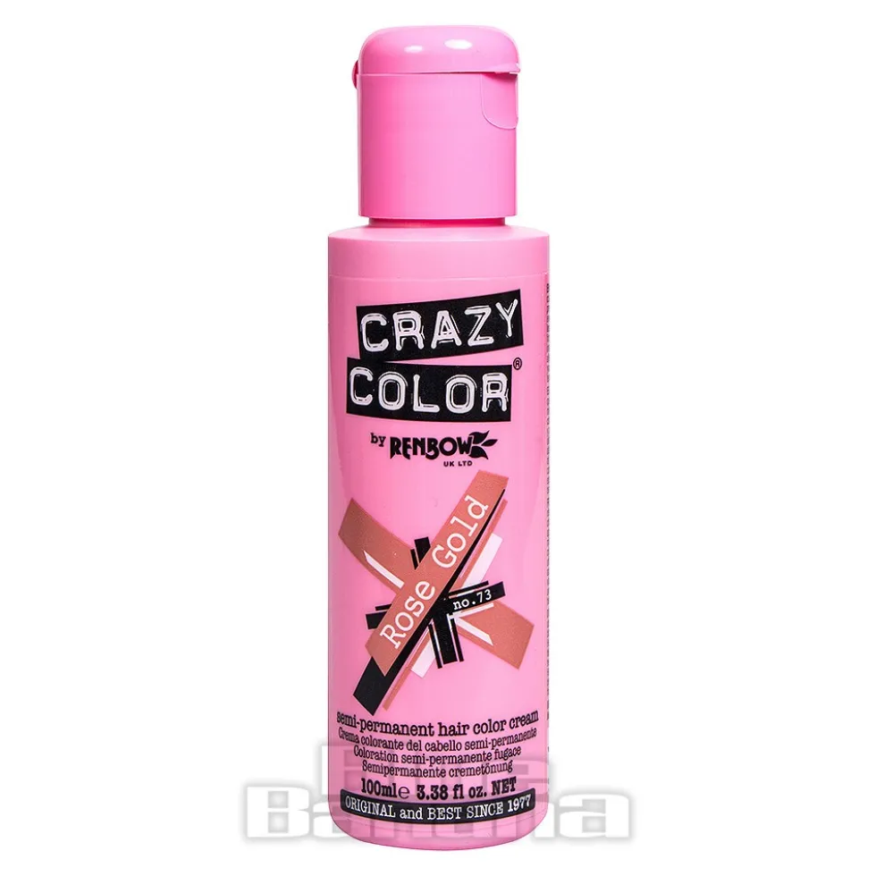 Crazy Color Semi-Permanent Hair Dye 100ml (Rose Gold)