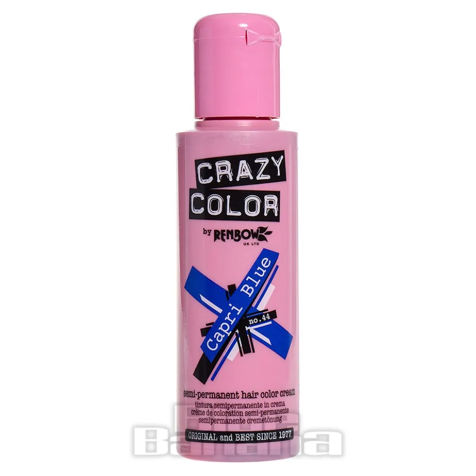 Crazy Color Semi-Permanent Hair Dye 100ml (Capri Blue)