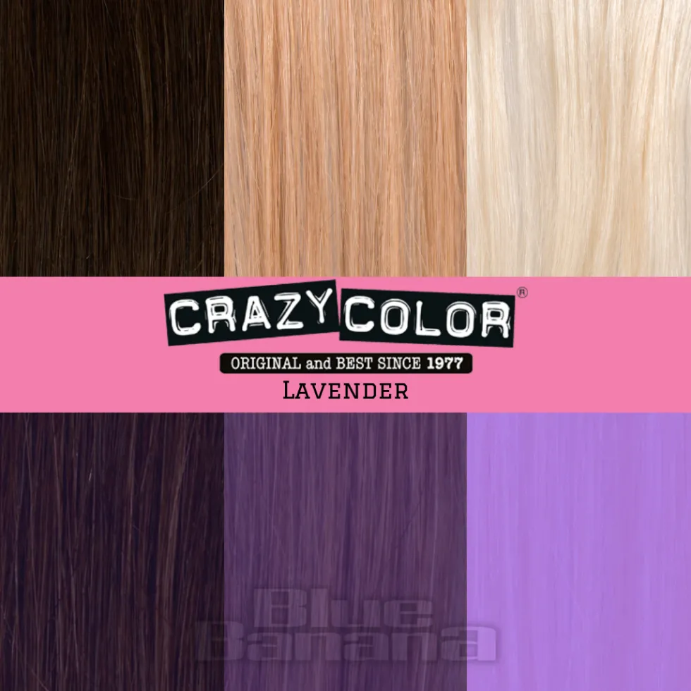 Crazy Color Semi-Permanent Hair Dye 100ml (Lavender)