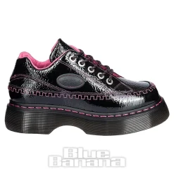 Dr Martens Buzz Patent Shoe (Black/Pink)