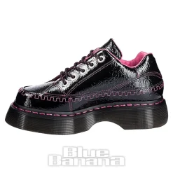 Dr Martens Buzz Patent Shoe (Black/Pink)