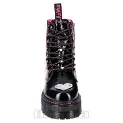 Dr Martens Jadon Patent Platform Boot (Black/Pink)