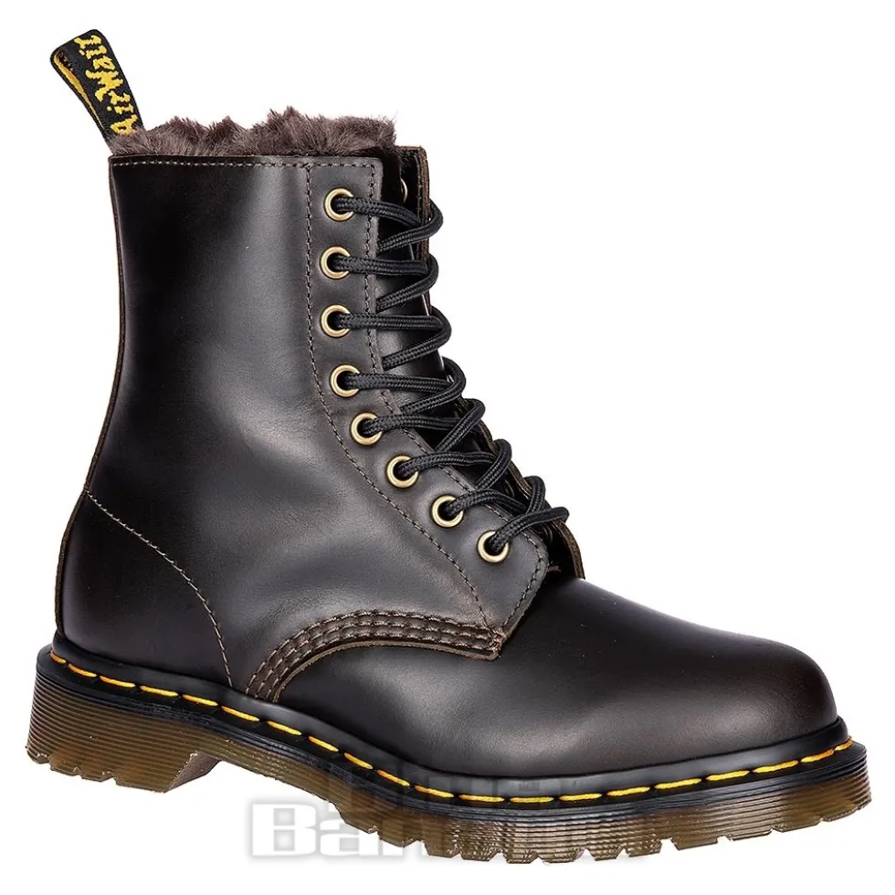 Dr Martens Serena 1460 Faux Fur Boots (Taupe)