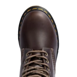 Dr Martens 1460 Serena Faux Fur Boots (Dark Khaki Brown)