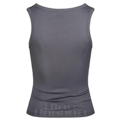 Ed Hardy NYC Diamante Crop Vest (Charcoal)