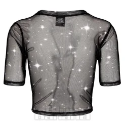 Ghost Opus Mesh Crop T-Shirt (Black)
