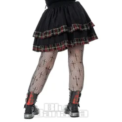 Heartless Graveyard Check Skirt (Black)