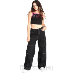 Hell Bunny Cameron Denim Jeans (Black)