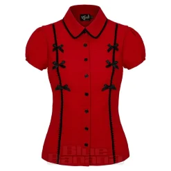 Hell Bunny Casey Blouse (Red)