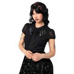 Hell Bunny Charming Blouse (Black)