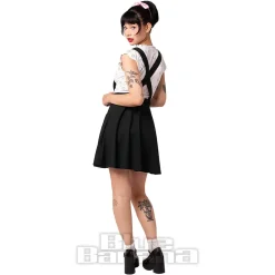 Hell Bunny Cupid Pinafore Dress (Black)