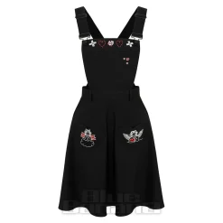 Hell Bunny Cupid Pinafore Dress (Black)