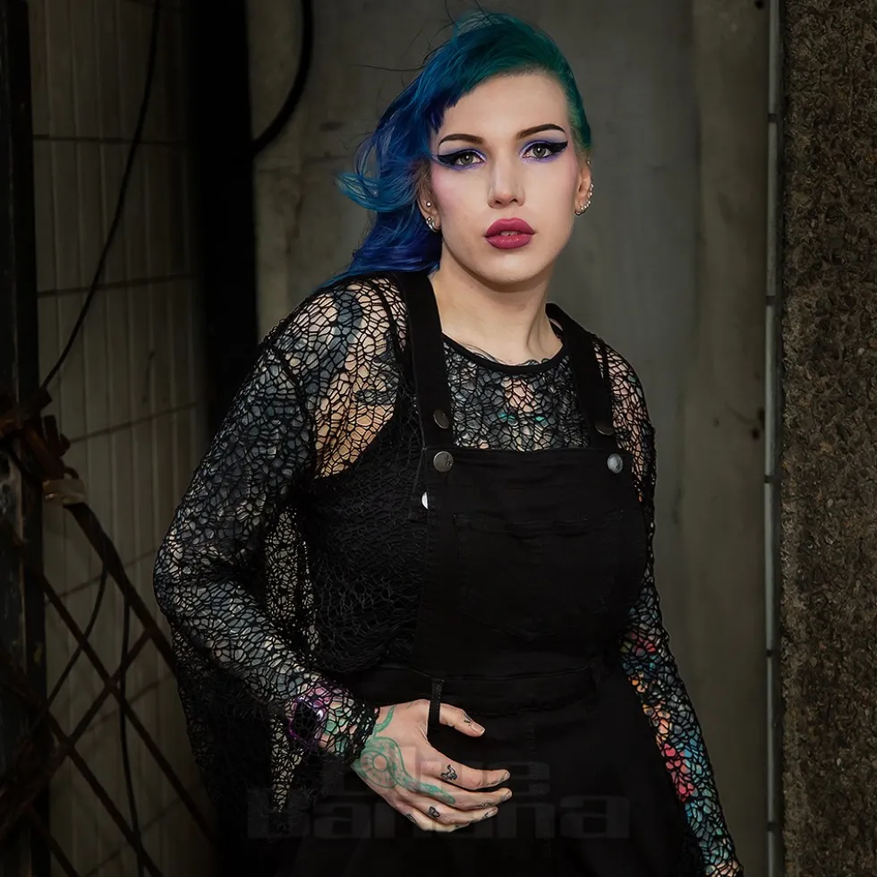 Hell Bunny Dakota Pinafore Dress (Black)