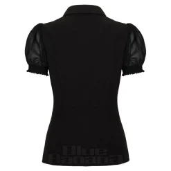 Hell Bunny Danica Blouse (Black)