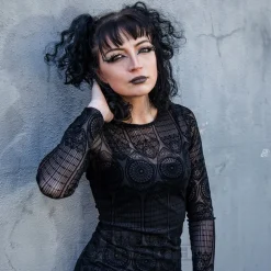 Hell Bunny Mea Culpa Midi Dress (Black)