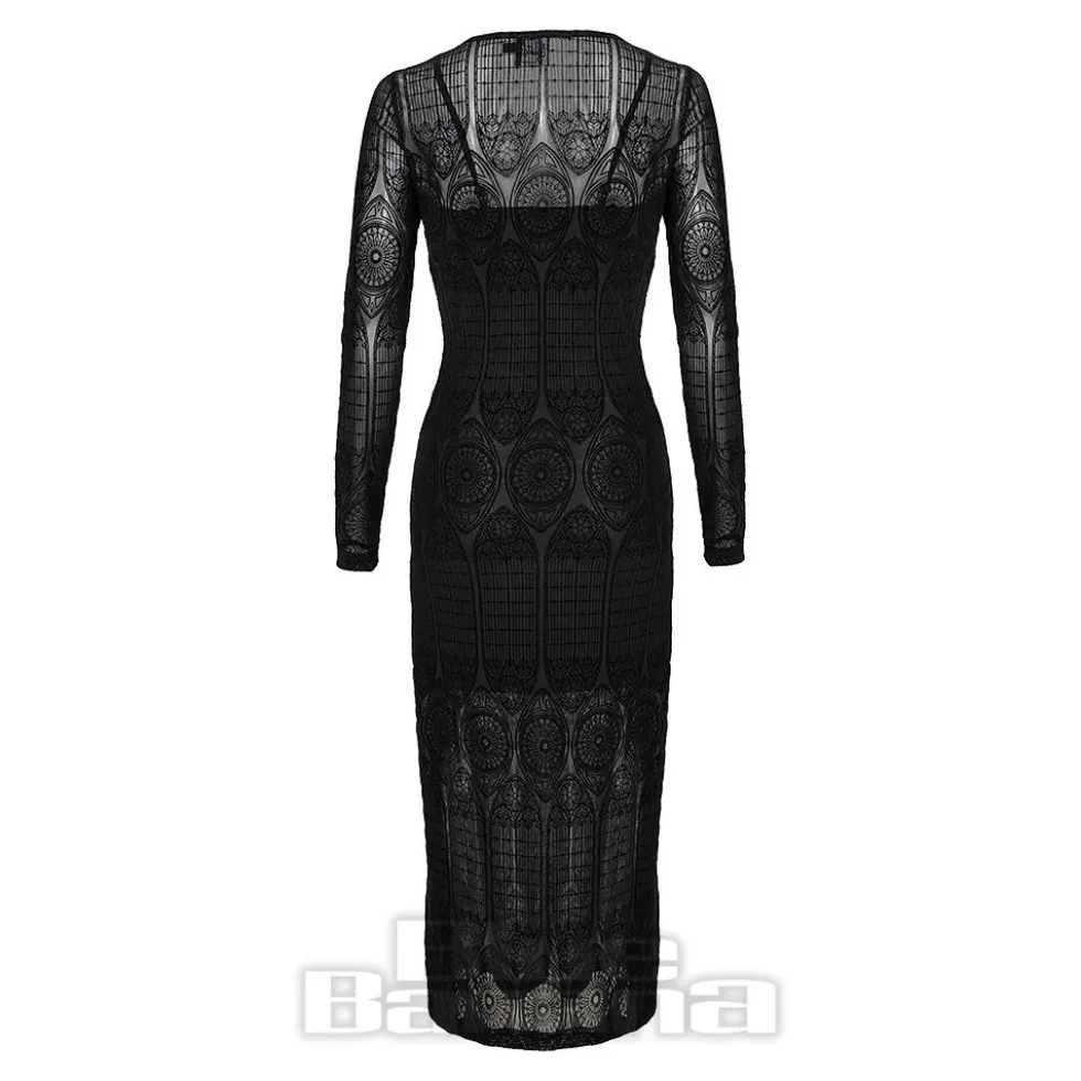 Hell Bunny Mea Culpa Midi Dress (Black)