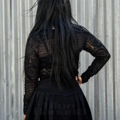 Hell Bunny Mea Culpa Top (Black)
