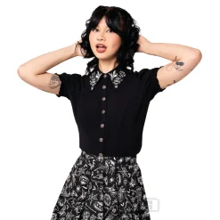 Hell Bunny Mischief Blouse (Black)