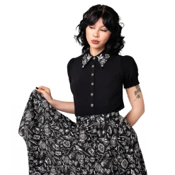 Hell Bunny Mischief Blouse (Black)