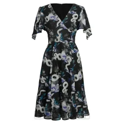 Hell Bunny Serpent Midi Dress (Multicolour)