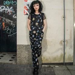 Hell Bunny Solaris Dungarees (Black)