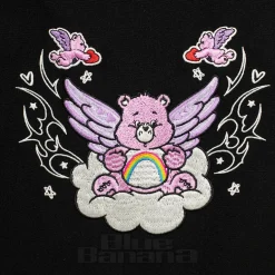 Hell Bunny X Care Bear Cheer Bear Pleated Mini Skirt (Black)