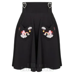 Hell Bunny X Care Bear Love-A-Lot Skirt (Black)