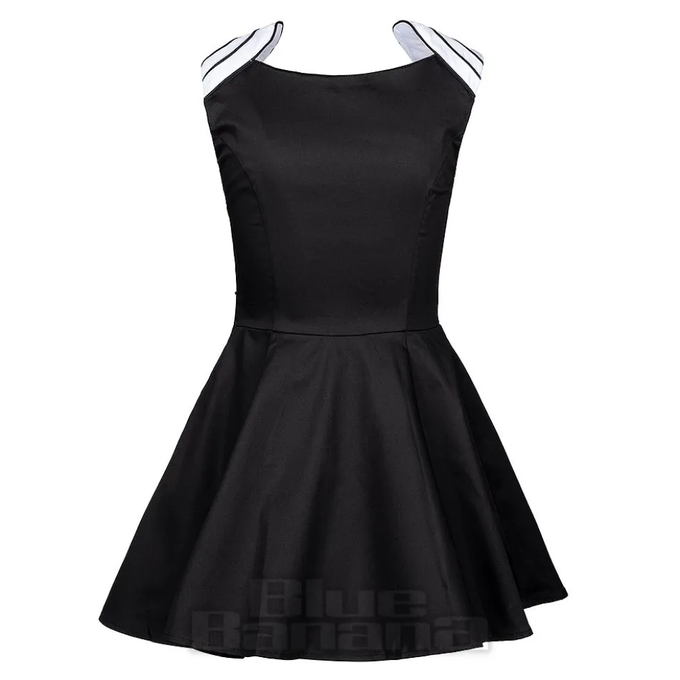H&R London Empire Line Dress (Black/White)