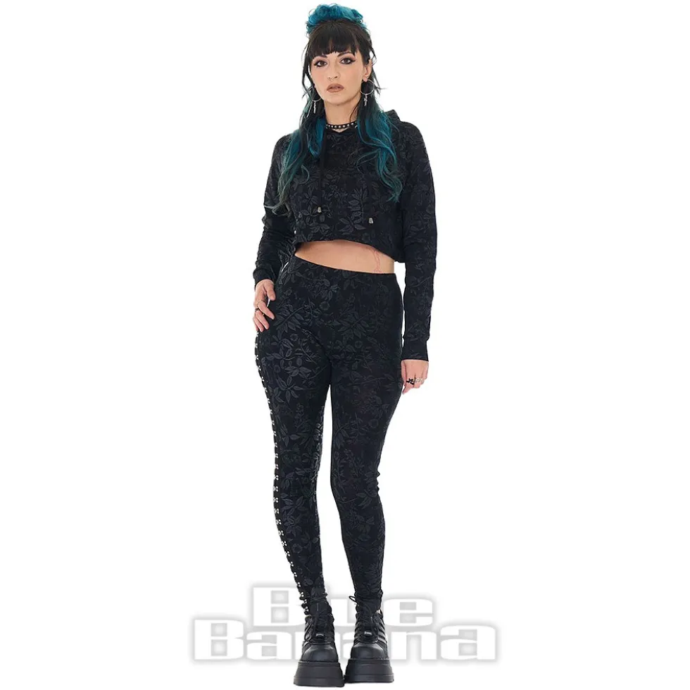 Jawbreaker Cat Crop Hoodie (Black)