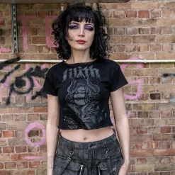 Jawbreaker Lilith Crop T-Shirt (Black)