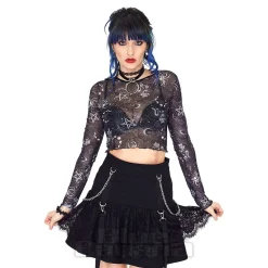 Jawbreaker Tarot Mesh Top (Black)