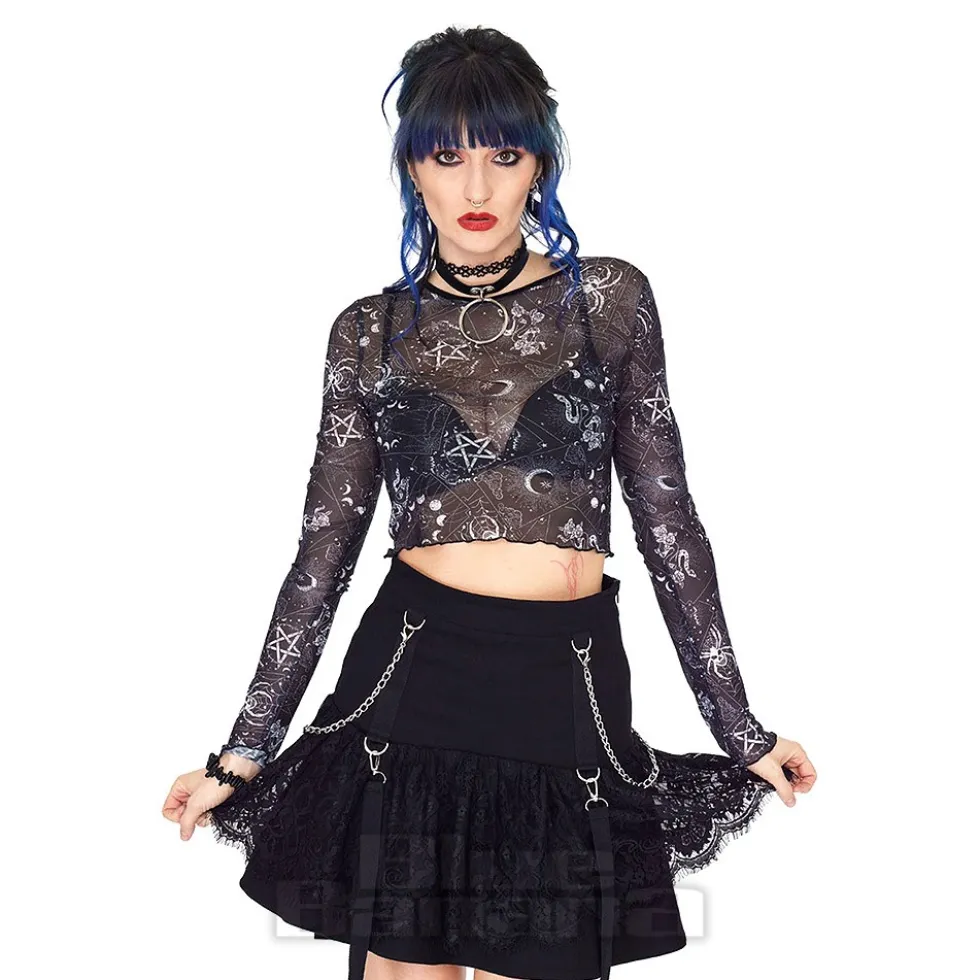 Jawbreaker Tarot Mesh Top (Black)