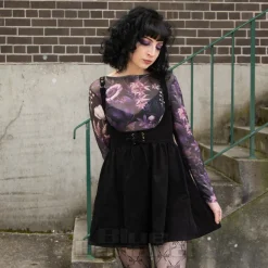 Killstar Juniper's Ballad Underbust Mini Dress (Black)