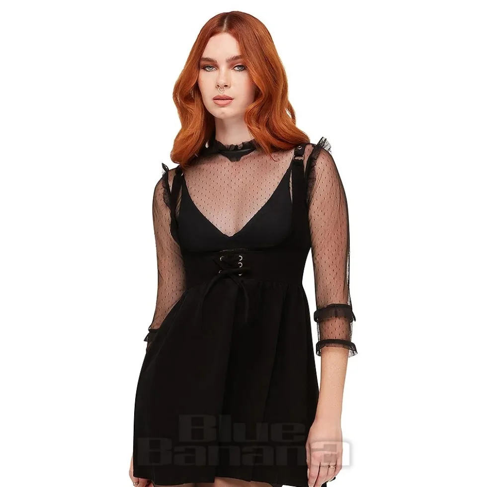 Killstar Juniper's Ballad Underbust Mini Dress (Black)