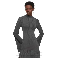 Killstar Of The Blade Mini Dress (Grey)